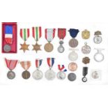 Seventeen various silver and other campaign, commemorative and miscellaneous medals, British and