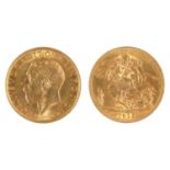 Gold Coin. Sovereign 1912