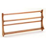 A set of Ercol ash hanging shelves, 49.5 x 96cm Good condition