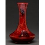 A Moorcroft ruby lustre Grapes vase, c1910, 14.5cm h, painted signature Professional restoration,
