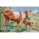 Rene Cloke (1904-1995) - Farm Animals - Original Illustrations, three, all signed, pen, ink,