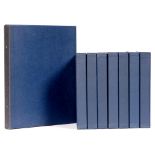 Eight Secol Solander boxboard binders, comprising seven 34 x 30.5cm, another 59 x 39cm, enclosing