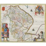 Johan Blaeu (1596-1673) - Lincolnshire, double-page county map, s.l., s.n., n.d. [c. 1650],