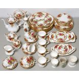 Royal Albert Old Country Roses pattern teaware, various, some dinner ware, etc  Mostly good