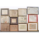 Maps, 18th and 19th c British county maps, mixed publishers and dates, mostly engravings and