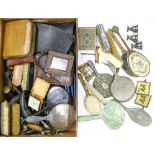 Miscellaneous bygones, including two silver backed clothes brushes, mixed dates and makers' marks,