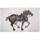 China. A Chinese ink rubbing of a Tang horse, mid-20th c, late Republic/early People's Republic, 132