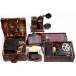A Kodak table-top film projector, c. 1930, 39cm h, camera and camera equipment.  Sold as seen. The