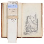 Miscellaneous. An early 19th c lady's album of pencil sketches, the work of Mary Welch Gisborne,