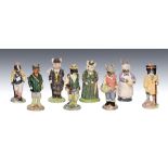 A set of eight Beswick zoomorphic figures of English country folk, huntsman fox 15cm h, printed mark