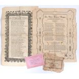 Wales. Four pieces of 19th c Welsh printed ephemera, comprising a broadside, Humphreys (D., of