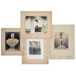 Sculpture and the March Siblings. A collection of approx. 50 photographs, early 20th c, both