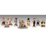 A Beswick zoomorphic musical jazz band of cats, saxophonist 10.5cm h, printed mark and titles (10)