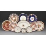 A Royal Crown Derby Imari pattern plate, mid 20th c, 27cm diam, printed mark and miscellaneous other