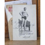 Autographs, mid-20th c, including an ALS postcard, a TLS and two autographs of Denis Compton CBE (