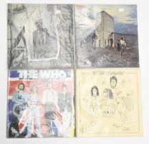 Vintage vinyl LP records. Four The Who albums, including Odds and Sods