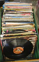 Vintage vinyl LP records. A used DJ collection, reggae and dancehall, c1980's, 90's and later