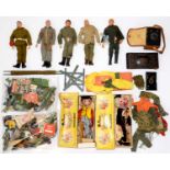 A collection of action man dolls and accessories, two Pelham puppets, boxed, etc Mixed condition,