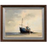 David Weston (1935-2011) - Shipping Scenes, five, all signed and variously dated, oil on canvas,