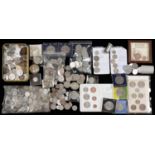 Miscellaneous English and foreign coins, including silver, 18th c and later