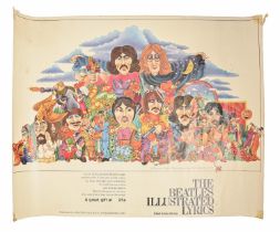 Music. The Beatles Illustrated Lyrics promotional poster, Published by MacDonald & Co (Publishers)