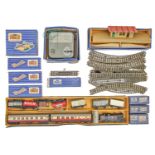 A Hornby Dublo train set, boxed, several boxed Hornby Dublo accessories and track Mixed condition,