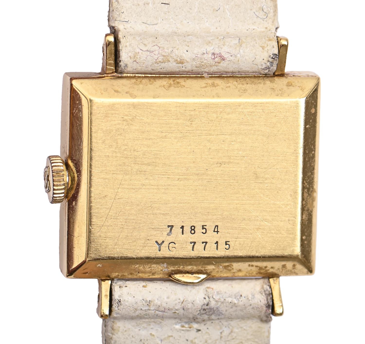 A Bueche Girod 18ct gold lady's wristwatch, 19 x 24mm Good second hand condition, working order, - Image 2 of 2
