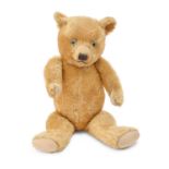 A gold mohair teddy bear, 62cm Good condition