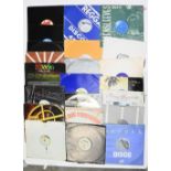 Vintage vinyl records. A used DJ collection, reggae and dancehall, including some DJ promo copies (