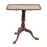 A carved mahogany tripod table, early 20th c, in George II style, 69cm h; 48 x 68cm Slightly scuffed
