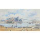 J Ford, 1880 - View of Rochester from across the Medway, signed and dated, watercolour, 29 x 52cm