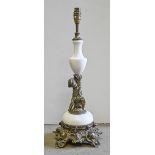Interior Decoration. A gilt-metal table lamp, late 20th c, in the Baroque taste, 56cm h Some wear