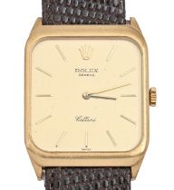 A Rolex 18ct gold gentleman's wristwatch, Cellini, Ref. 4135, calibre 1601 movement, 28 x 31mm,
