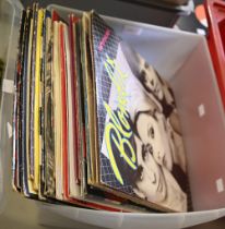 Vintage vinyl LP records. Rock and pop, c1970's, 80's and later, artists include Blondie, U2,