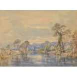 John Joseph Cotman (1814-1878) - Landscape, signed and dated 1871, watercolour, 48.5 x 67.5cm,