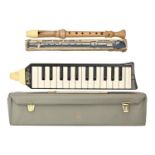 A Hohner Melodica piano 26, cased and a recorder (2) Condition evident from image