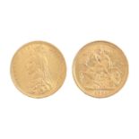 Gold coin. Sovereign 1889S