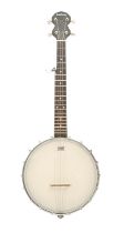 An Ashbury / Remo banjo, cased Good condition