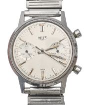 A Heuer stainless steel gentleman's chronograph, calibre 7733 movement, 36mm diam, on associated