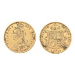 Gold coin. Half sovereign 1892