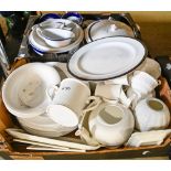 Miscellaneous white-glazed dinner ware, etc Mixed condition