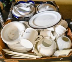 Miscellaneous white-glazed dinner ware, etc Mixed condition