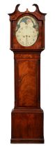 An eight day mahogany longcase clock, Jno. Hudson Nottingham, early 19th c, the painted oval dial