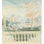 Donald F Church (1938-2022) - Capriccio with balustrade and a collection of architectural and