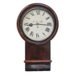 Railwayana. A mahogany   fusee timepiece supplied to the Great Western Railway Company, No 2799, the