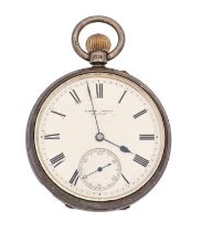 An English silver keyless lever watch, Gibson Ltd Belfast Makers to the Admiralty, No 147715, with