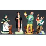Four Royal Doulton earthenware figures, second half 20th c, comprising The Puppetmaker, Old Mother