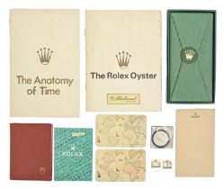 Rolex booklets and accessories. 1969 Price List for Rolex Oyster Catalogue, the Anatomy of Time,