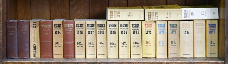 Cricket. Wisden Cricketers' Almanack, 20 year run: 1960-1980, mixed original bindings, 8vo, (21)