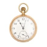 A 9ct gold keyless lever watch, J W Benson London, gold cuvette and bow, 49mm diam, London 1931,